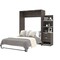 Bestar Cielo Full Murphy Bed with Floating Shelves (79W), Bark Grey & White 80897-47 - alternate 2